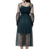 Sea Green Lace Net Dress With Lining From Swadeshi Zone - Image 2