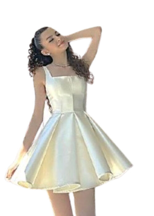 Grey Satin Western Flare Dress From Swadeshi Zone