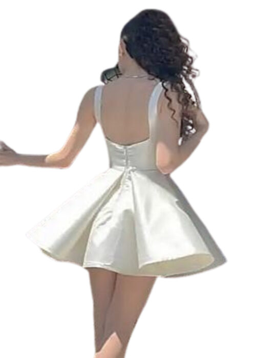 Grey Satin Western Flare Dress From Swadeshi Zone - Image 2