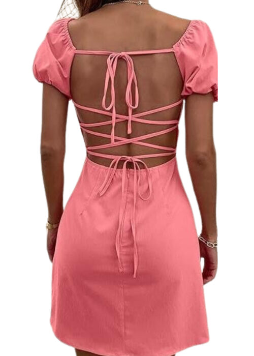 Imported Onion Pink Fabric Dress From Swadeshi Zone - Image 2