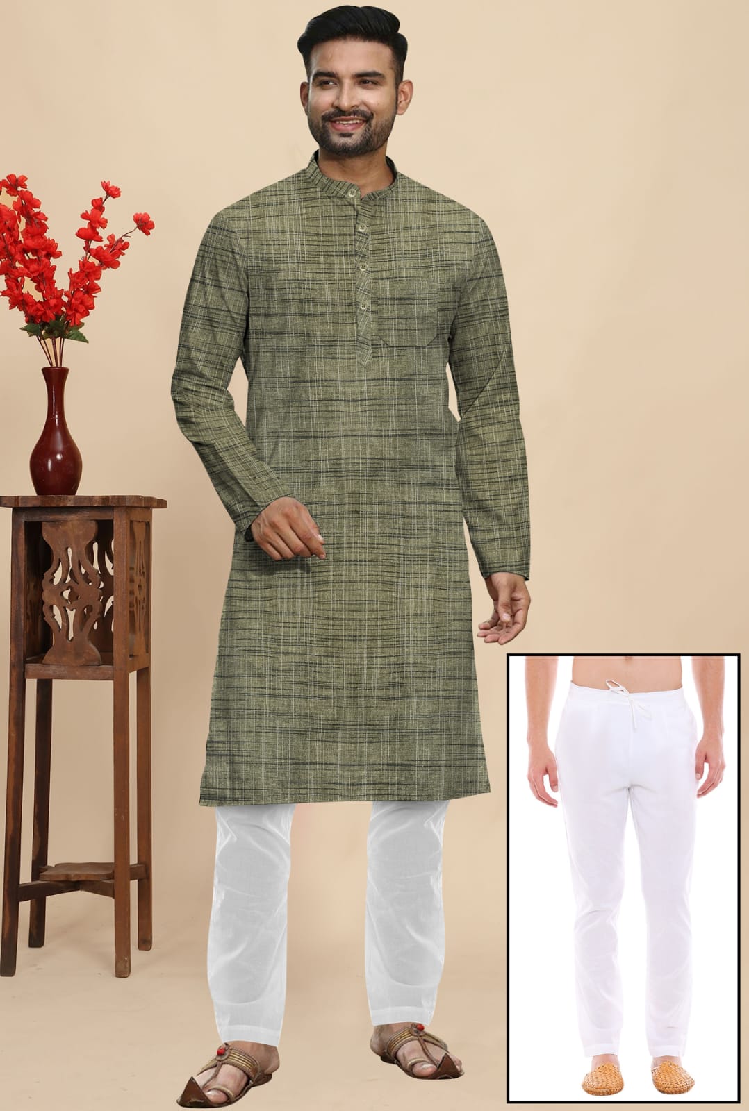 Khadi Cotton Full Kurta Kurta- FK8