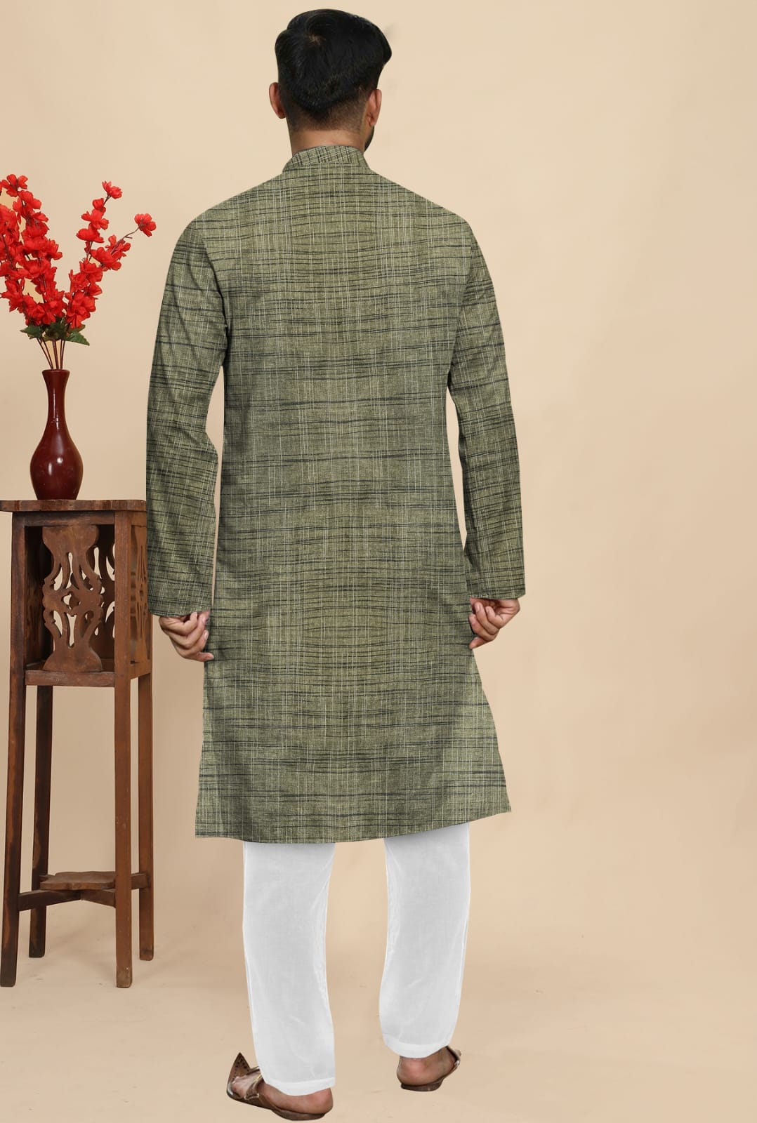 Khadi Cotton Full Kurta Kurta- FK8 - Image 2